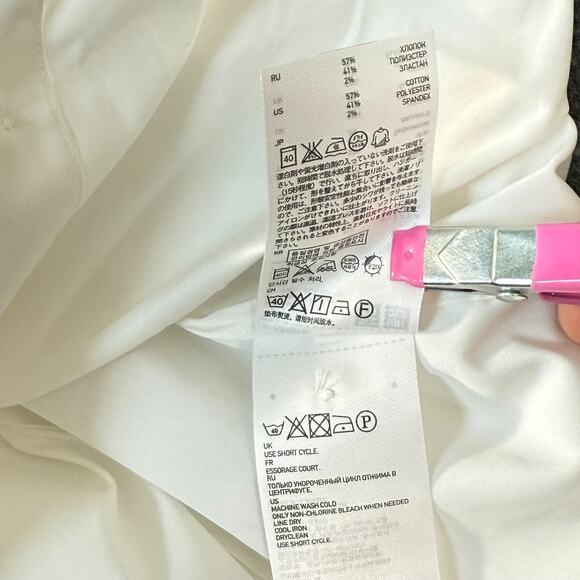 UNIQLO Lot 2 NEW UV Cut Stretch Broadcloth Long Sleeve Shirt White Work Women XS - Picture 7 of 11